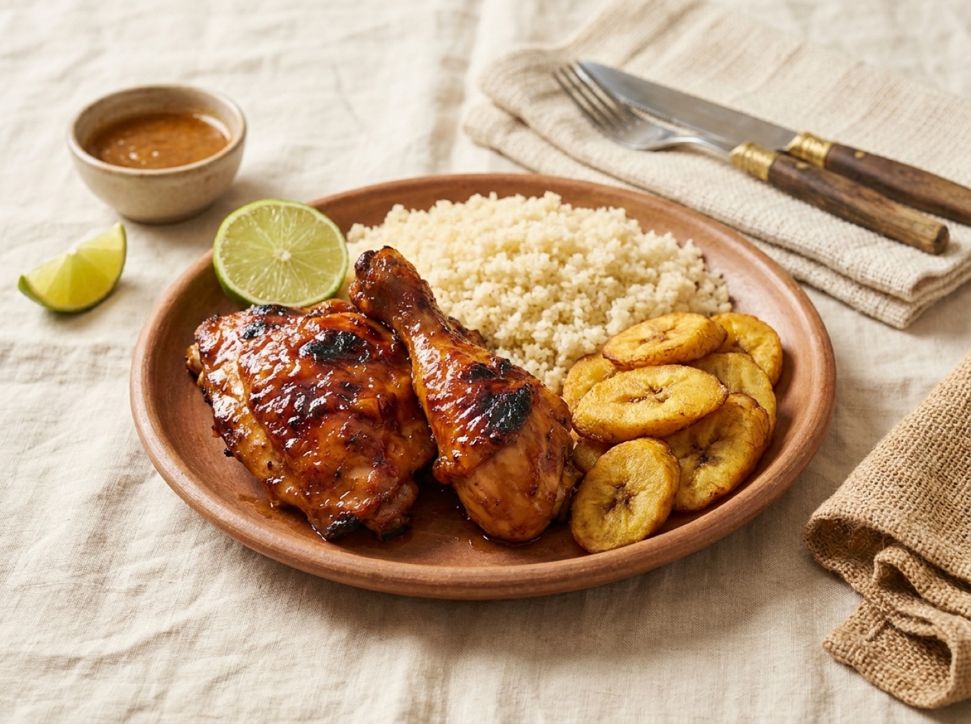 Poulet braisé, glaçage abricot